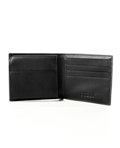 GU Black Leather Wallet For Men