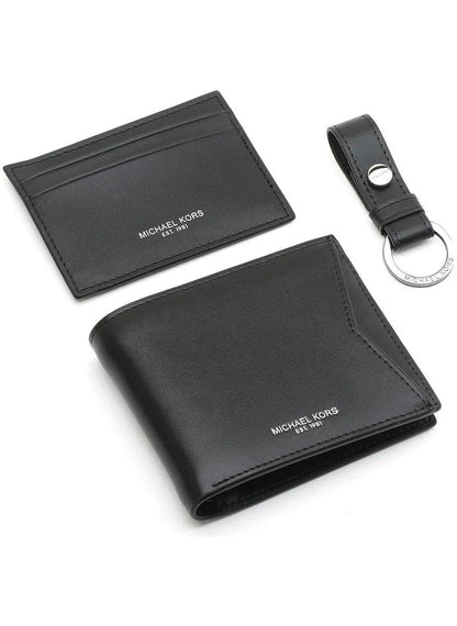 MK Wallet-Card Holder-Keychain Set For Men