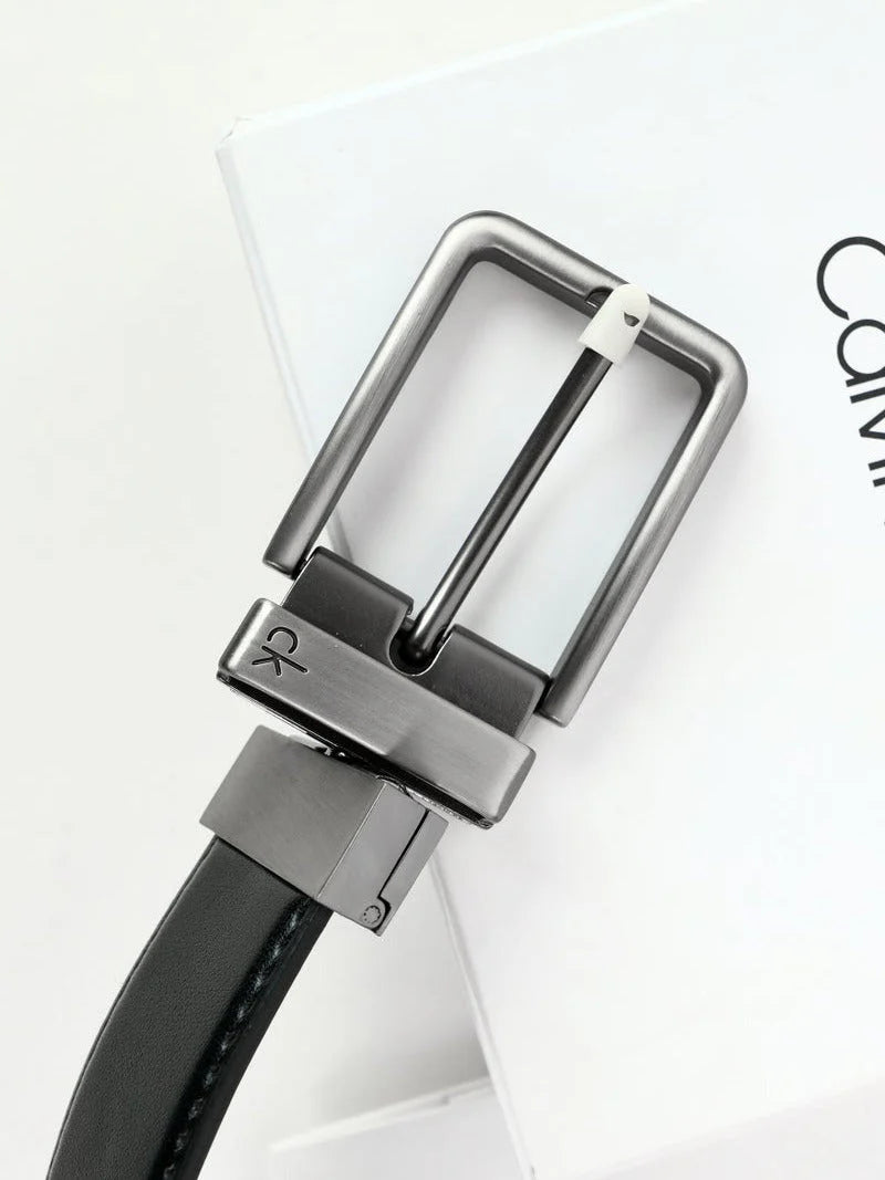 CK Black Leather Wallet-Belt Set For Men