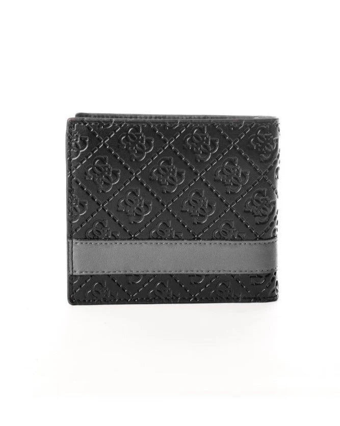 GU Black Leather Wallet For Men