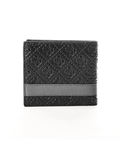 GU Black Leather Wallet For Men