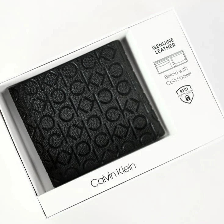 CK Black Leather Wallet For men