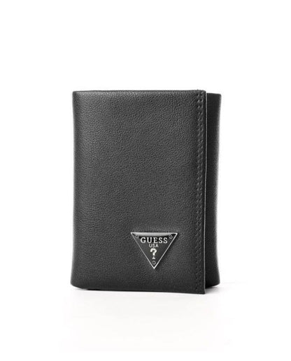 GU Black Trifold Wallet For Men