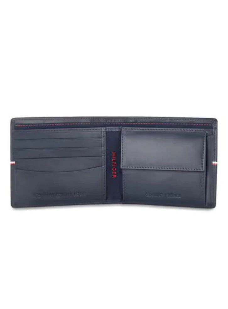TH Navy Leather Wallet For Men