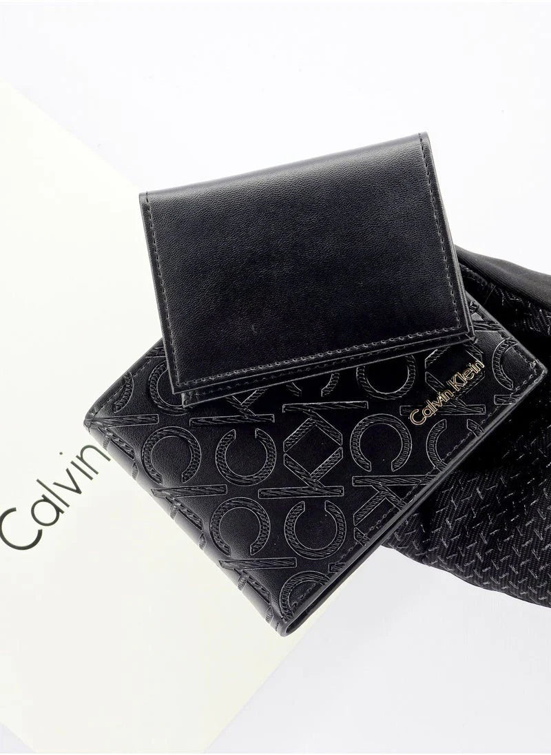CK Black Leather Wallet For Men