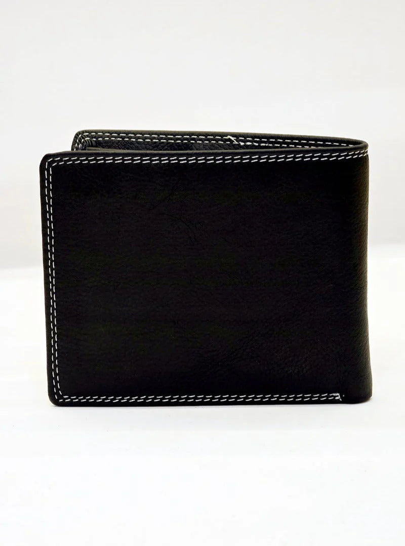 TL Black Leather Wallet For Men