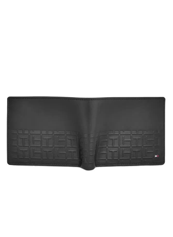 TH Black Leather Wallet For Men