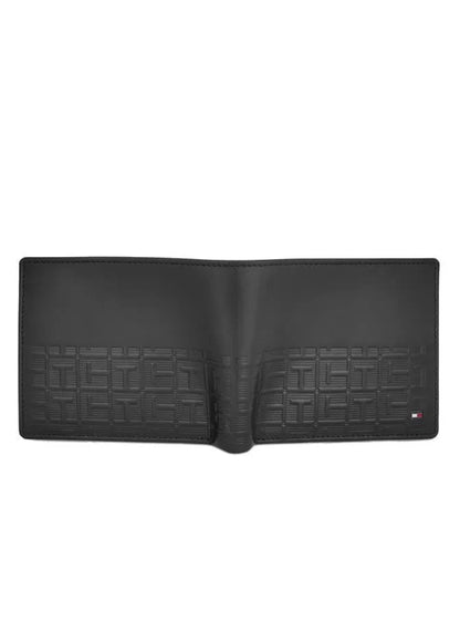 TH Black Leather Wallet For Men