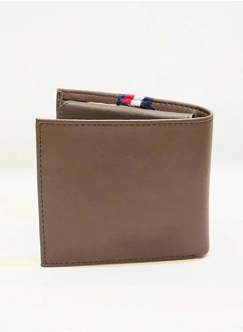 TH Brown Leather Wallet For Men