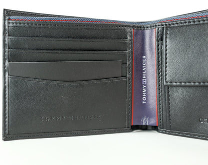 TH Black Leather Wallet For Men