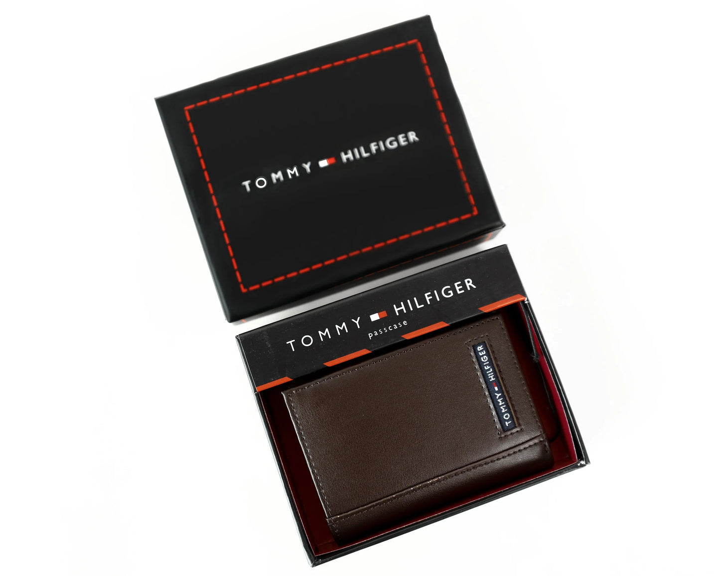 TH Brown Trifold Wallet For Men