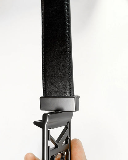 CK Black Leather Wallet-Belt Set For Men