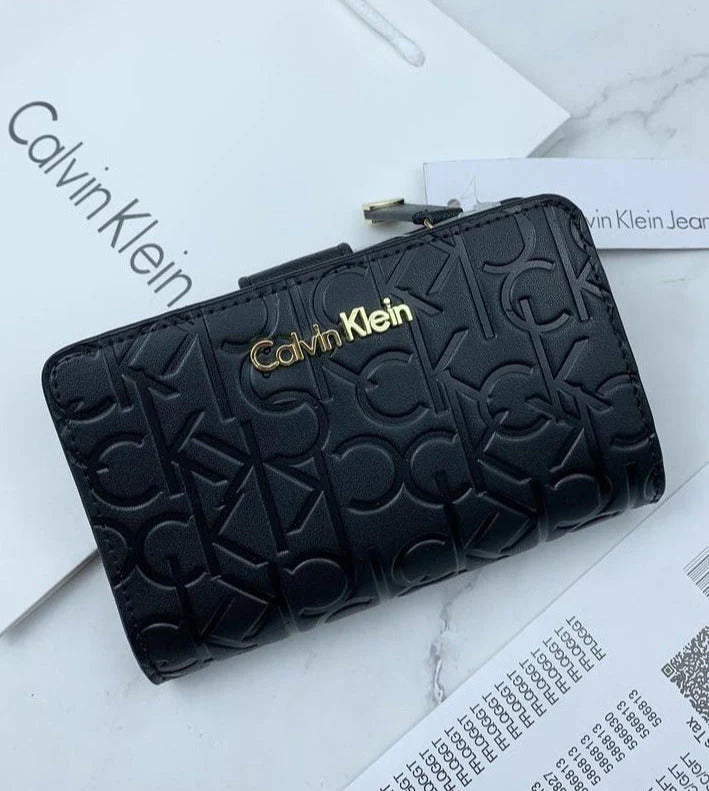 CK Black Leather Wallet For Women