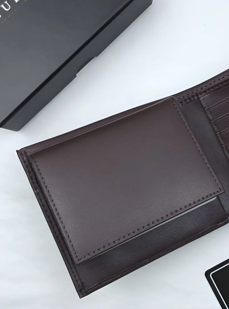 GU Brown Leather Wallet For Men