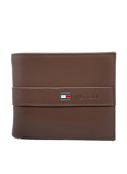 TH Brown Leather Wallet For Men
