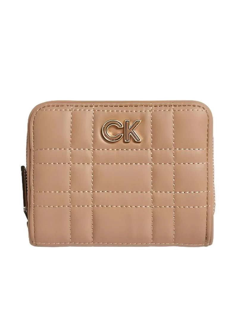 CK Quilted Nude Wallet For Women