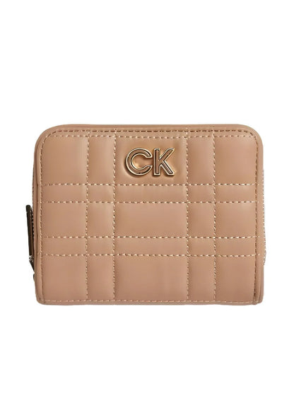 CK Quilted Nude Wallet For Women