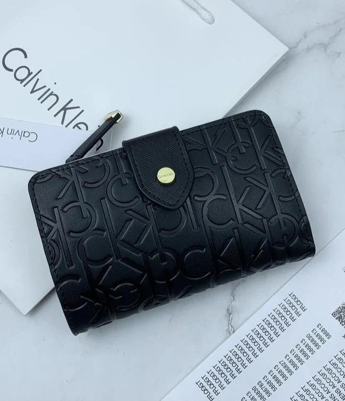 CK Black Leather Wallet For Women