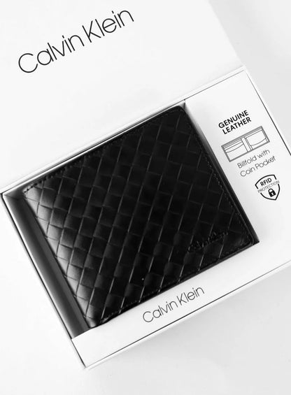 CK Black Leather Wallet For Men