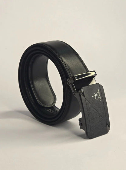 CK Black Leather Wallet-Belt Set For Men