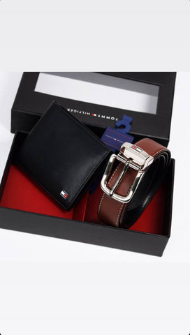 Tommy Hilfiger Men's Wallet and Belt Set