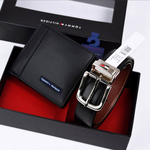 Tommy Hilfiger Men's Wallet and Belt Set