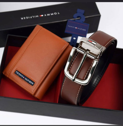 Tommy Hilfiger Men's Wallet and Belt Set