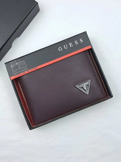 GU Brown Leather Wallet For Men