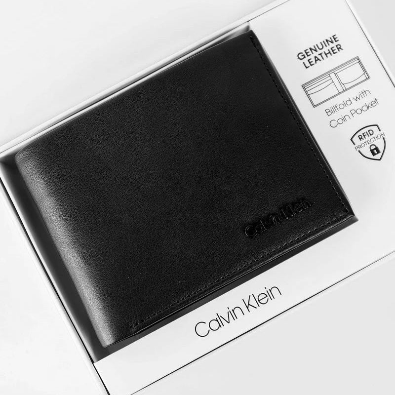 CK Black Leather Wallet For Men