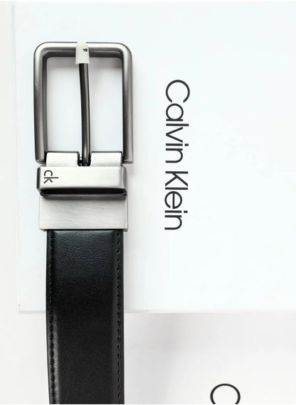CK Black Leather Wallet-Belt Set For Men