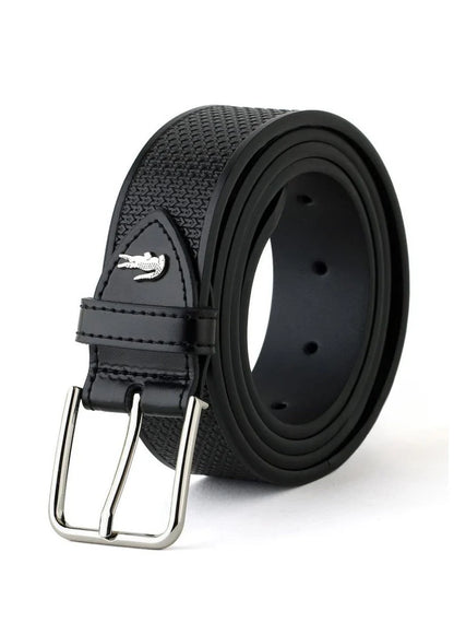 LC Black Leather Wallet-Belt Set For Men