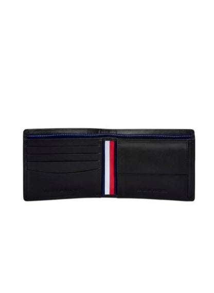 TH Black Leather Wallet For Men