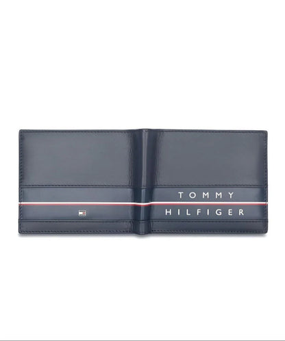 TH Navy Leather Wallet For Men