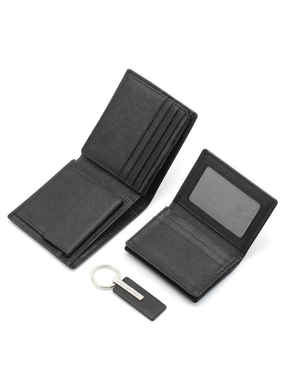 CK Black Wallet-Keychain-Card Holder Set For Men