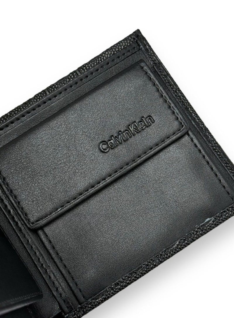 CK Black Leather Wallet For men