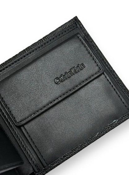 CK Black Leather Wallet For men