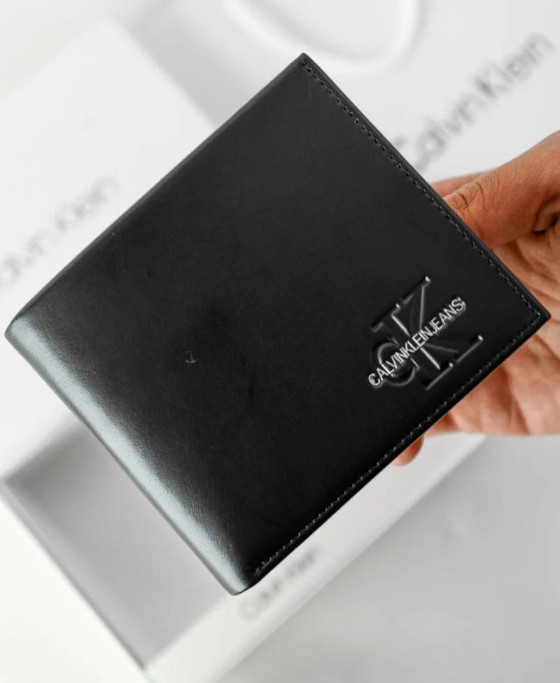 CK Black Leather Wallet For Men