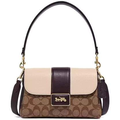 Coach Beige Multi Women Shoulder Bag Cc066 Imupm