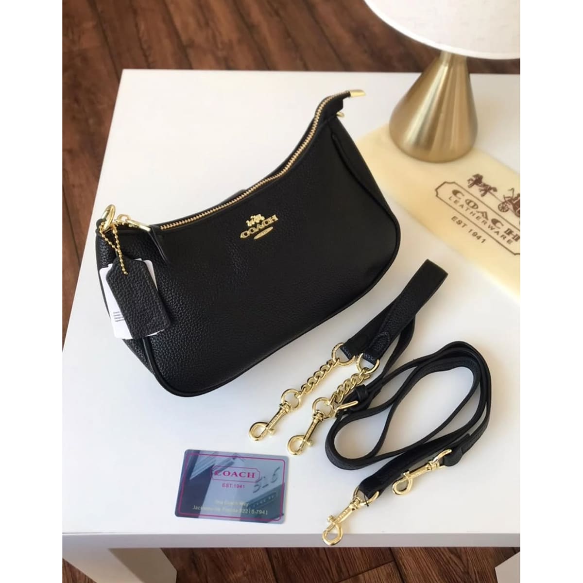 Coach Gold Black Women Shoulder Bag Cv934 Imblk