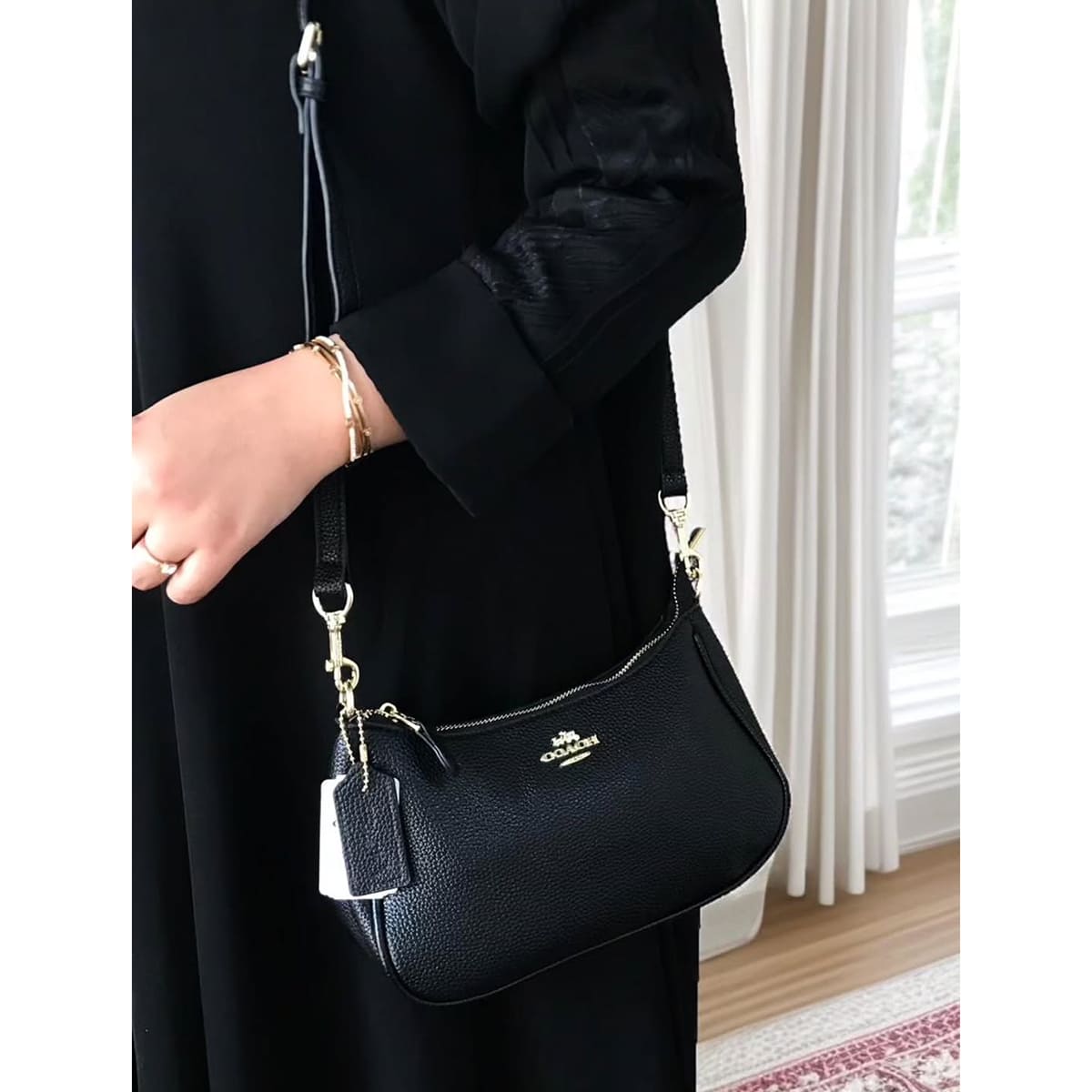 Coach Gold Black Women Shoulder Bag Cv934 Imblk