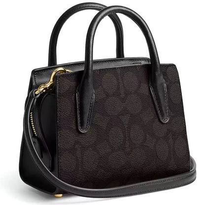 Coach Gold Walnut Black Women Handbag Cv961
