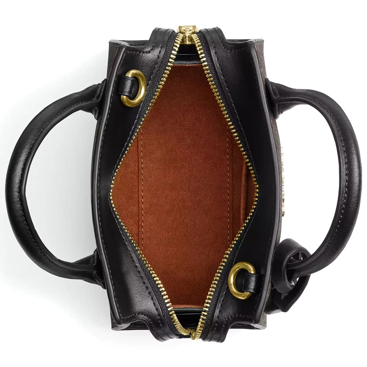 Coach Gold Walnut Black Women Handbag Cv961