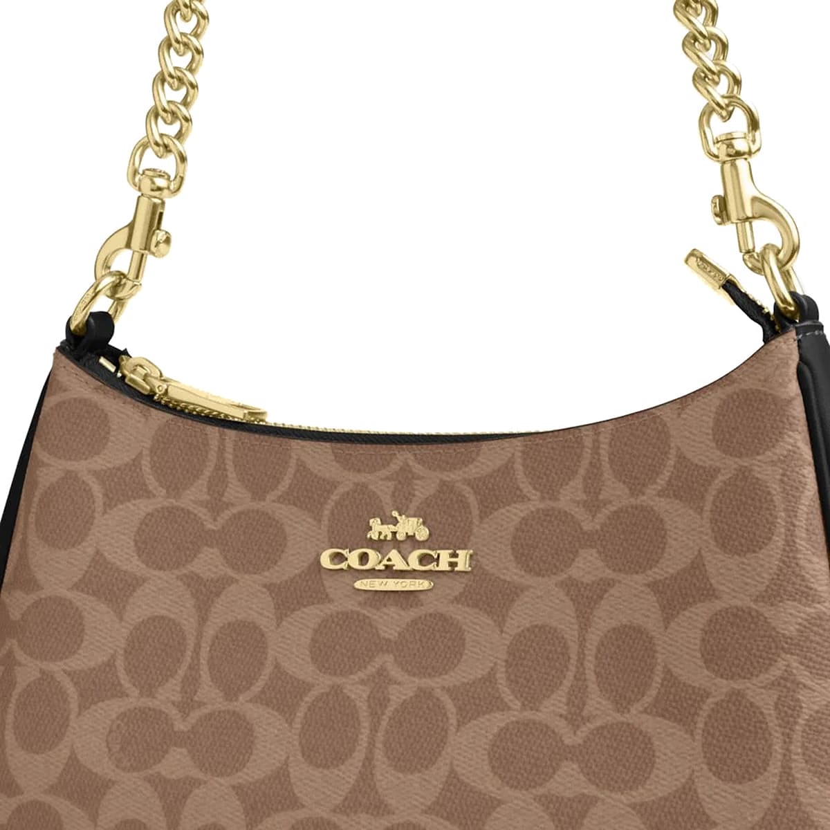 Coach Gold Tan Brown Women Shoulder Bag Cv933