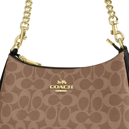 Coach Gold Tan Brown Women Shoulder Bag Cv933