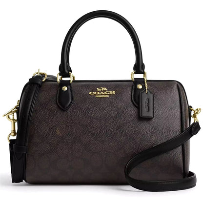 Coach Gold Walnut Black Women Handbag Cv961