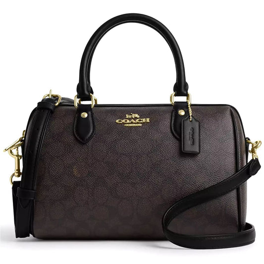 Coach Gold Walnut Black Women Handbag Cv961
