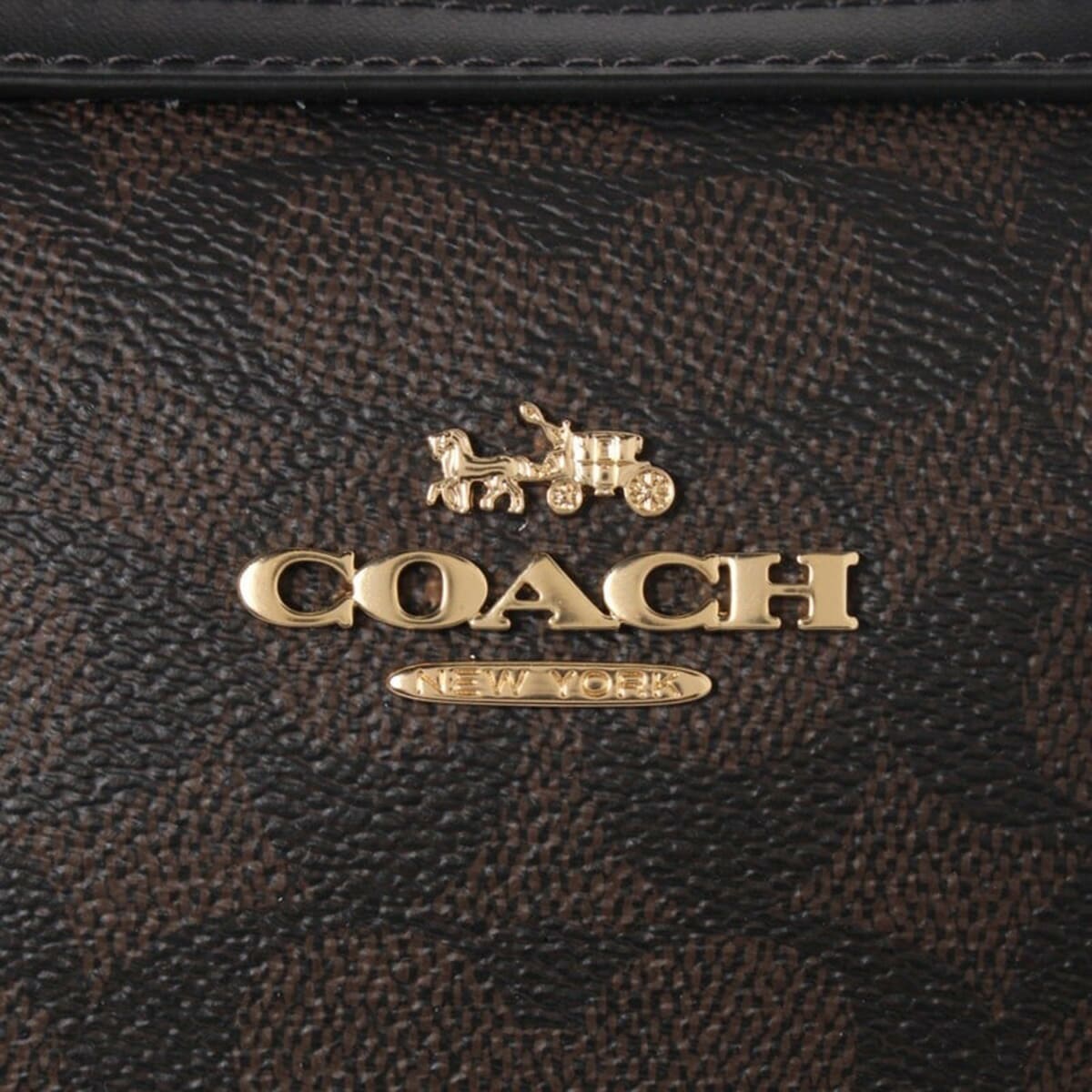 Coach Gold Walnut Black Women Handbag Cv961
