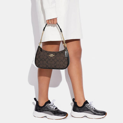 Coach Gold Walnut Black Women Shoulder Bag Cv933