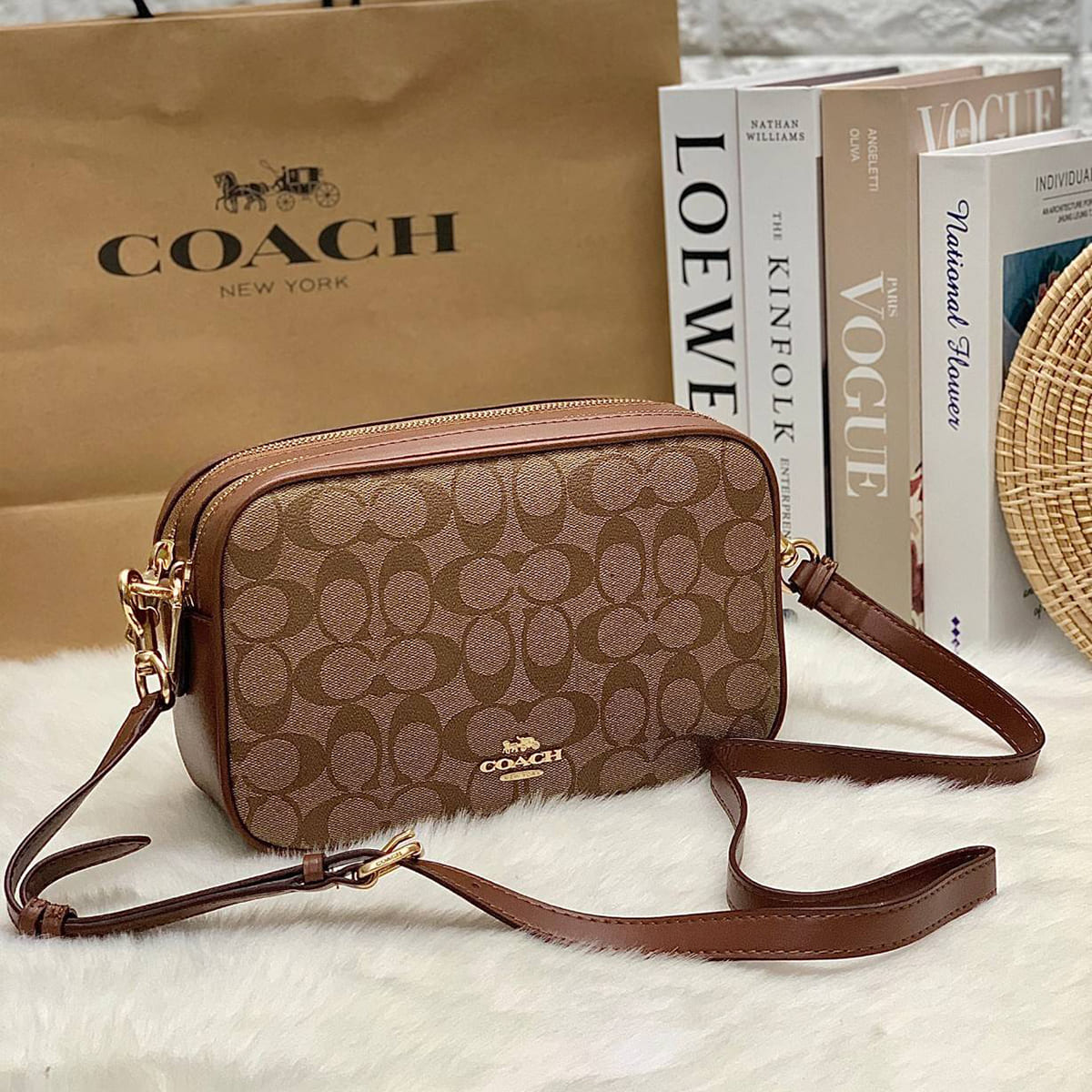 Coach Tan Brown Women Crossbody Bag 68168
