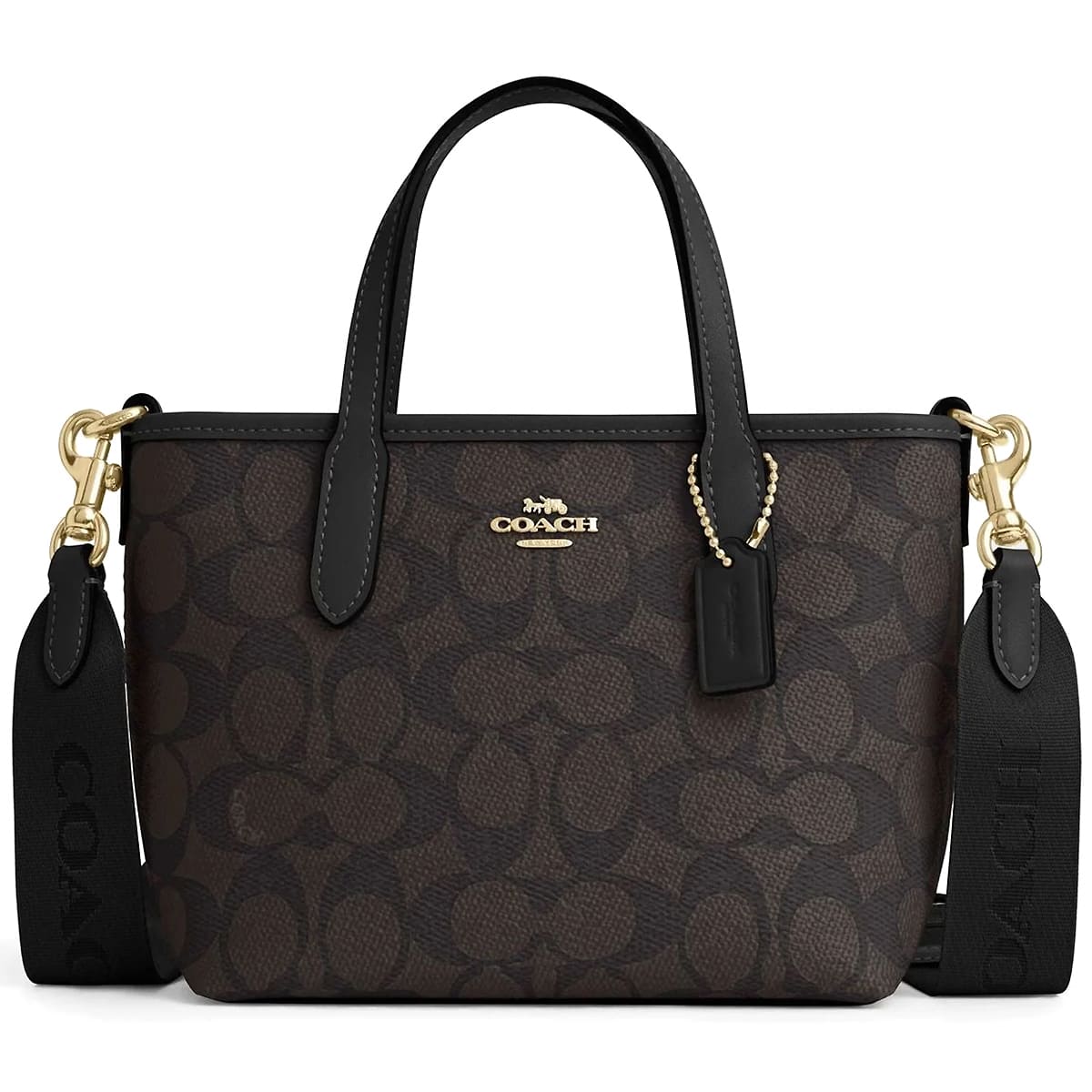 Coach Walnut Black Women Handbag Cw032 Imxaq